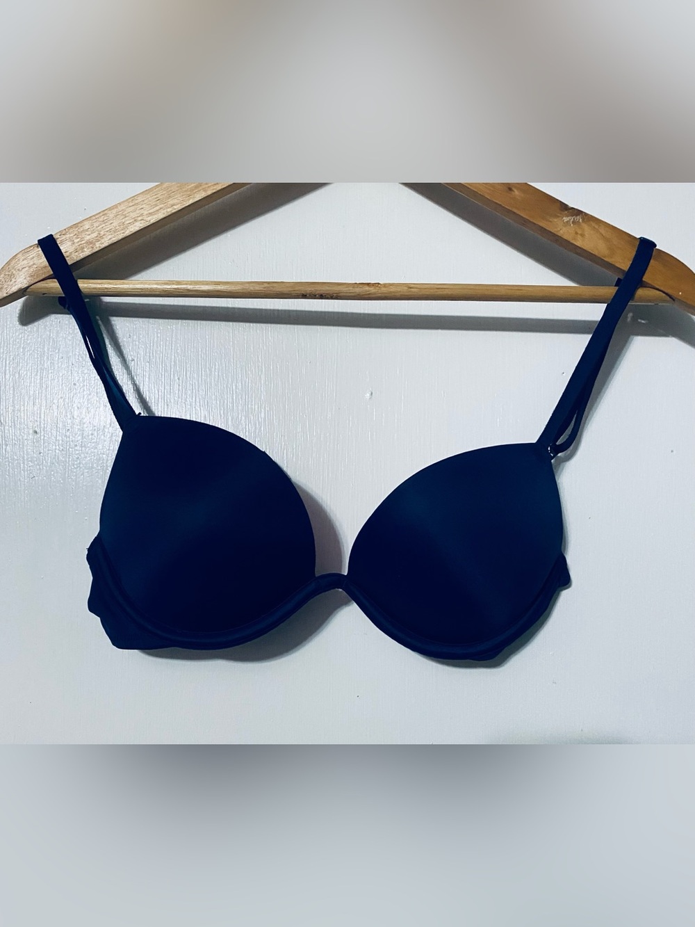PINK Victoria's Secret Dark Blue Bra with Pink Logo